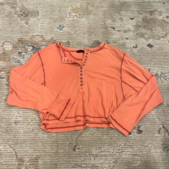 Urban Outfitters Tops - ❌SOLD❌ Urban Outfitters Out From Under Orange Cropped Long Sleeve. XS